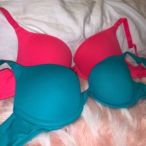 Push Up 34A Blue and Pink Bra Bundle🤍